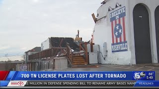 700 Tennessee license plates still missing after Middle Tennessee tornadoes [upl. by Anetsirk]