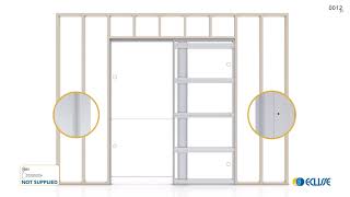 How to assemble a pocket door frame kit  ECLISSE 2x6 Luce  US standard [upl. by Uchida780]