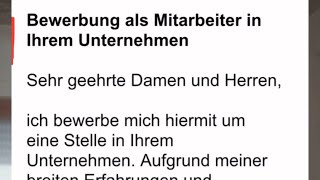 Как написать универсальный Bewerbung на любую профессию Подходит любому [upl. by Islehc]