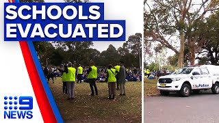 Thousands of students evacuated from classrooms  9 News Australia [upl. by Akciret]