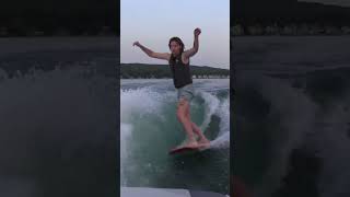 Sunset Wakesurfing and failing [upl. by Xuaegram]