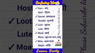 Confusing Words vocabpower english homophones homographs wordpower vocabulary [upl. by Ahseinad]