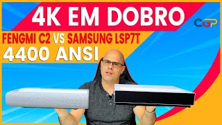 FORMOVIE FENGMI C2 4K VS SAMSUNG LSP7T 4K DOIS PROJETORES DE 2200 ANSI COM MUITA QUALIDADE Geek234 [upl. by Sirovaj145]