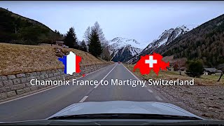 Chamonix France to Martigny Switzerland Driving Tour 4K [upl. by Delfeena]