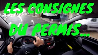 LES CONSIGNES DE LEXAMEN  TUTO PERMIS DE CONDUIRE [upl. by Reklaw]