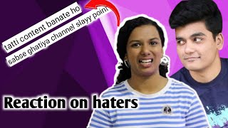 Slayy point Reaction on haters comment slayypoint shorts [upl. by Atnuahsal]