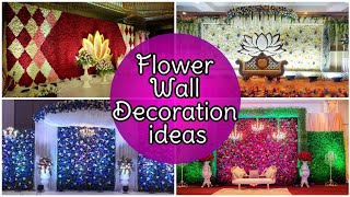 Flower wall decoration ideasflower pasting wall ideasflower wall backdropflower wall designs [upl. by Eesdnil]