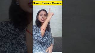 👉Similar amp Confusing Set of Words in English☺👉NuanceNuisanceNonsense youtubeshorts englishclass [upl. by Ahsrat]