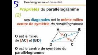 Maths 5ème  Parallélogramme  Mathématiques cinquième [upl. by Edijabab]