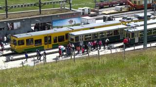 Overview of the train station at Kleine Scheidegg [upl. by Tenneb]