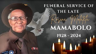 FUNERAL SERVICE OF THE LATE ROSINA MOLATELA MAMABOLO [upl. by Ecyle660]