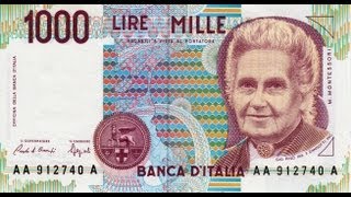 Collezione delle Banconote in Lire della Banca dItalia  Italian Bank of Italy Lire Collection [upl. by Enala]