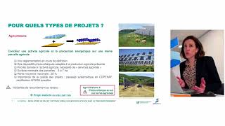 Webinaire  Développer un projet photovoltaïque sur mon exploitation agricole [upl. by Atnauqahs]