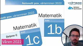 Matematik 1b och 1c Nationellt prov VT 2022 Del C [upl. by Iras]