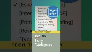 How to Create A Workspace in Adobe InDesign  Day 37 of 100 Days of Design shorts [upl. by Kuhn633]