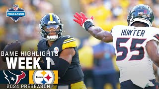 Houston Texans vs Pittsburgh Steelers  2024 Preseason Week 1 Game Highlights [upl. by Lucie407]