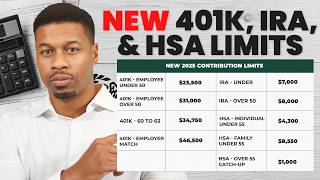 IRS Releases NEW 2025 401K IRA and HSA Limits What You Need To Know [upl. by Joline]