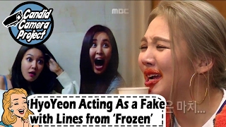 Prank Cam Project SeoHyun  Hyoyeon Acting As a Fake to Deceive SeoHyun 20170212 [upl. by Sacha]