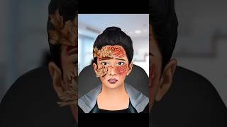 parasites on the face of a country girl Trypophobia cautious entry removed animation ASMR shorts [upl. by Asirem297]