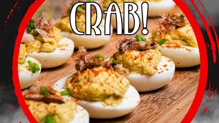 Crab Deviled Eggs  Step By Step Recipe [upl. by Fernyak156]