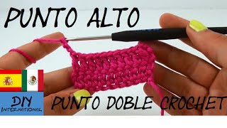 PUNTO ALTO  PUNTO DOBLE CROCHET  PUNTO DOBLE VARETA  PASO A PASO  TUTORIAL DIY [upl. by Novej]