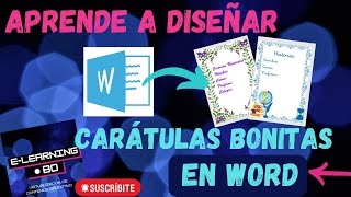 ¿Cómo se hace una carátula sencilla con Word [upl. by Meehahs]