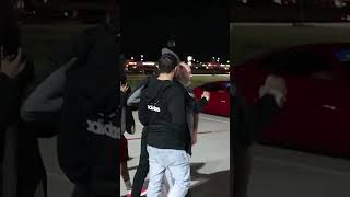 Old Man Tries To Fight Mustang Driver For No Reason At A Meet [upl. by Aihsiym]