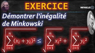 🔴MATHSCLIC EXERCICE  DÉMONSTRATION DE LINÉGALITÉ DE MINKOWSKI [upl. by Esiouqrut]