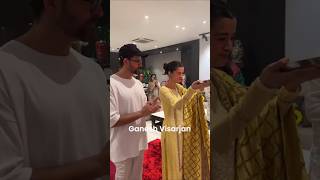 Hrithik Roshan amp GF Saba Azad Performing Ganpati Puja Together 🥹  shorts ganpati bollywood [upl. by Speroni]