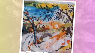 StepbyStep Guide to Painting Winter in the Forest by Wilhelm Schröter with Poster Colors [upl. by Aliakam550]