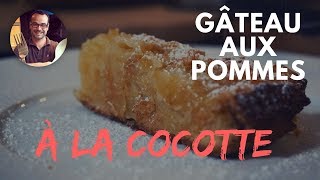 RECETTE FACILE  LE GATEAU AUX POMMES  CUISSON EN COCOTTE [upl. by Ahteres301]