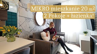 MIKRO mieszkanie 20 m2 na start Jak urządzić małe mieszkanie  Praktyczne porady [upl. by Llerad570]