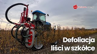 Mechaniczna defoliacja liści w szkółce [upl. by Childs]