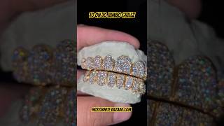 Custom Jumbo Grillz 🥶🥶 MOISSANITEBAZAARCOM hiphop [upl. by Morley263]