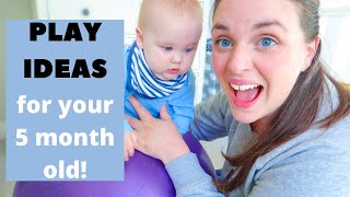 How to Play with a 5 MONTH OLD Baby Play activities for 5 month old development [upl. by Elatnahc885]