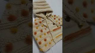 Bebek hırkası kapşonlu bebekörgüleri croket örgü elemeği hanmade knitting baby keşfet [upl. by Hoenack757]