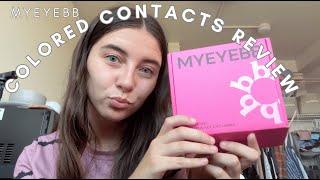 COLORED CONTACTS REVIEW  MYEYEBB COLORED CONTACTS [upl. by Ylebmik]