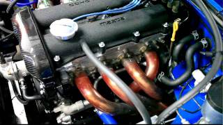 B6 17 Miata IRTB ITB Dyno tune header gone red [upl. by Anillek]