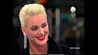 BRIGITTE NIELSEN  Interview amp My Guy Domenica In 11191 [upl. by Moulden346]