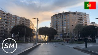 Driving Downtown Matosinhos  Porto  Portugal [upl. by Iuqcaj]