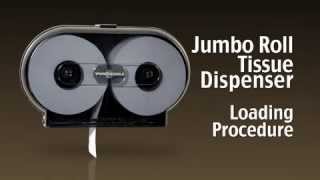 Twin Jumbo Roll Tissue Dispenser Loading Instructions [upl. by Ramah13]