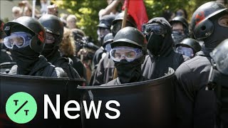 Crowds Gather at Portland Protests from FarRight Rally FarLeft Antifa Forces [upl. by Lysander]