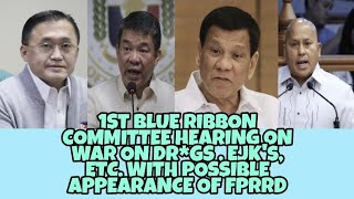 BLUE RIBBON COMMITTEE 1ST HEARING ON WAR ON DRGS EJK ETC WITH FPRRD AND FORMER SEN DELIMA [upl. by Imoyik549]