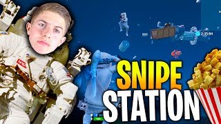 COMBAT AU SNIPER DANS LESPACE SUR FORTNITE CRÉATIF [upl. by Leumek]