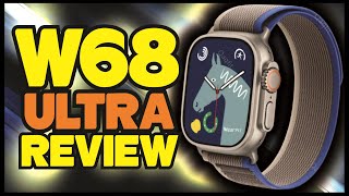 SMARTWATCH IWO W68 ULTRA Series 8 com tela gigante e NFC  REVIEW DETALHADO [upl. by Jorgenson]