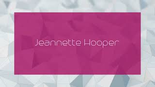 Jeannette Hooper  appearance [upl. by Sybila364]