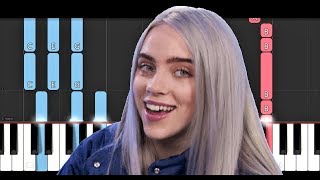 Billie Eilish  Bored Piano Tutorial [upl. by Ariahs862]