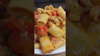 Spicy sausage pasta goodness food pasta shorts [upl. by Odilo]