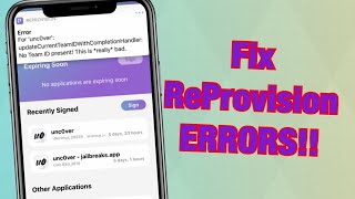 How to Fix ReProvision Errors [upl. by Surdna]