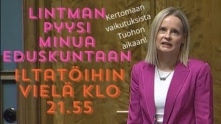 Täysistunto 1232024 Antti LIntman klippiRiikka purra [upl. by Viddah]